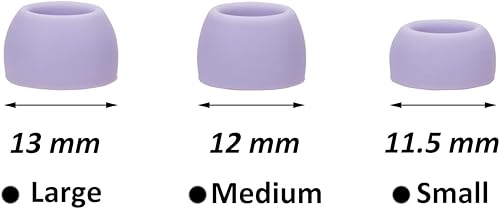 Miniatura 3 de Juego de auriculares de silicona de repuesto para auriculares Samsung Galaxy Buds Pro, 6 pares (violeta fantasma)