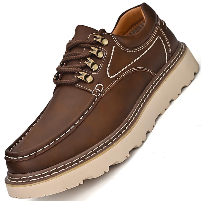 Casual Shoes for Men Oxfords Mens Chelsea Boots Oxford Work Leather Dress Men's Formal Man Shoe Boat Black Brown Size2