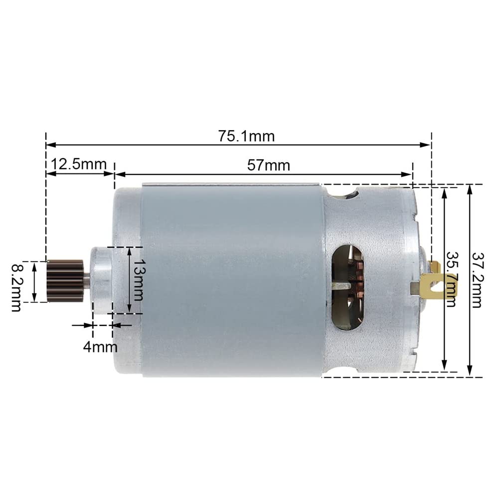 RS550 DC Motor 8.2Mm 14 Denti Mini Motor 21V 29800 RPM Motore per Elettrica per un Mano Ricaricabile