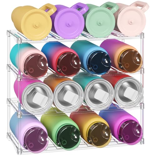 Lifewit Organizador Apilable para Botellas de Agua para Armarios, Congeladores, Despensas, Botellero de Plástico para Encimeras de Cocina, Escritorios, 4 Pisos para 16 Botellas Lifewit Organizador Apilable para Botellas de Agua para Armarios, Congeladores, Despensas, Botellero de Plástico para Encimeras de Cocina, Escritorios, 4 Pisos para 16 Botellas