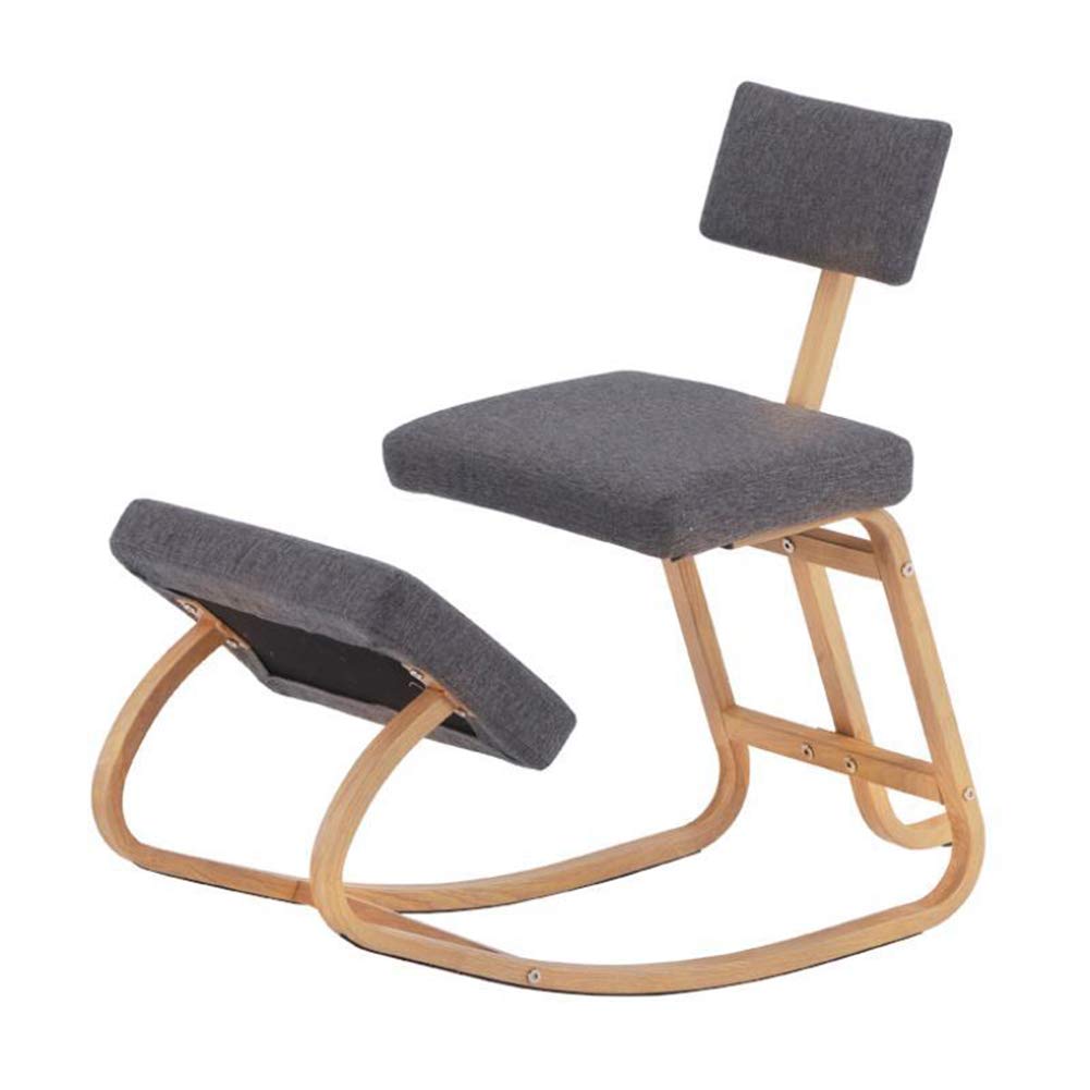 Buy Ergonomic Kneeling Chair with Back Support Mobile Wooden Ergonomic