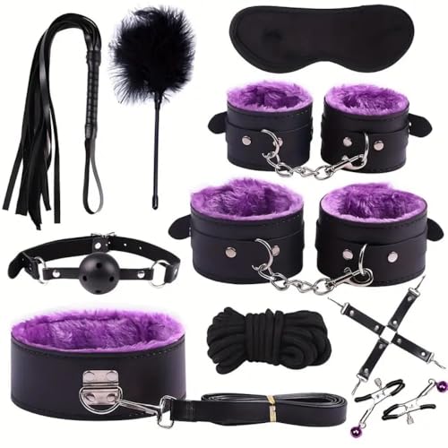 Accessoires de jeu en peluche et cuir lot de 10 pièces ajustables