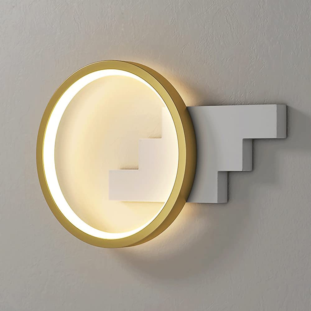 Aplique de pared LED 10W cuadrado en metal y acrílico blanco para pasillos