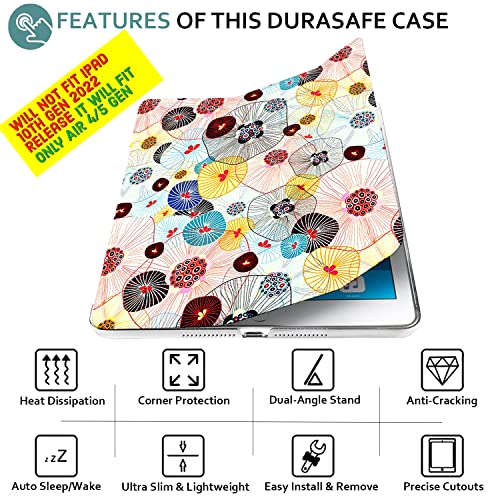 Image of DuraSafe Cases for iPad Air 5th 4th 6th 11th [ Air 11 /6 2024 /5 2022 /4 2020 ] A2588 A2316 MYFQ2HN /A MYFM2HN /A MYFR2HN /A MYFN2HN /A MYFQ2HN /A MYFM2HN /A MYFR2HN /A Printed PC Cover - Yarn Flowers