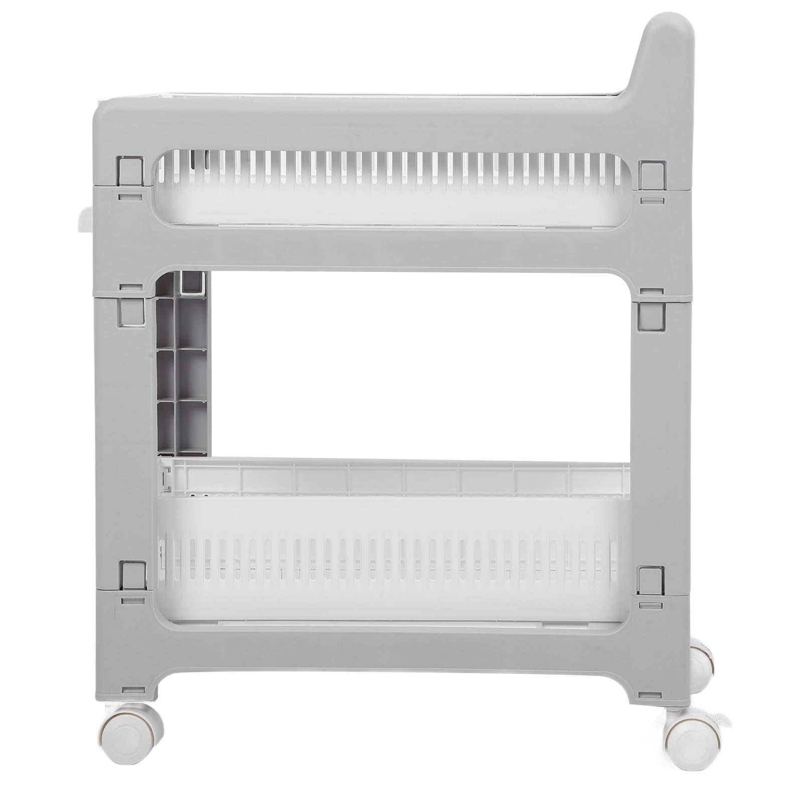 Carrello Multiuso a 3 Ripiani con Cestelli Scorrevoli, per | Carrello portaoggetti da multifunzionale con ruote per soggiorno, camera da letto, bagno, garage