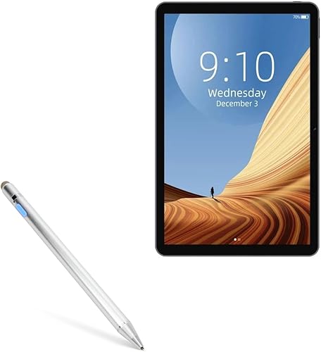 BoxWave Stylus Pen Compatible with Chuwi HiPad Air - AccuPoint Active Stylus, Electronic Stylus with Ultra Fine Tip - Metallic Silver