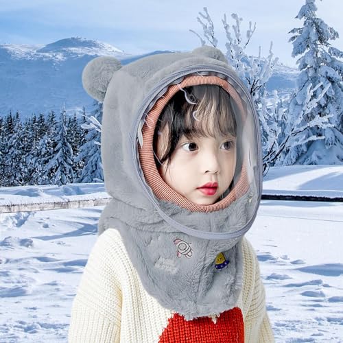 Children's Hooded Hat with Face Cover and Ear Protection for Winter Activities2