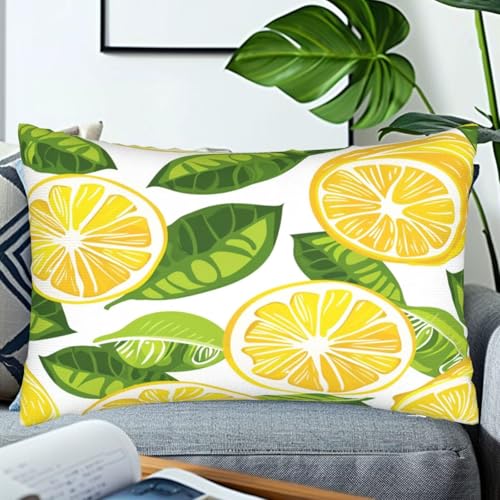 Housse de coussin 60x80 cm jaune lavable pour protéger vos oreillers