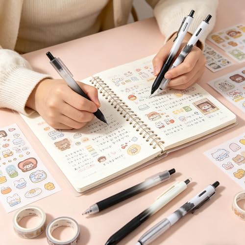 Stylo à encre gel rétractable 0.5mm pointe fine ST pour bureau et école
