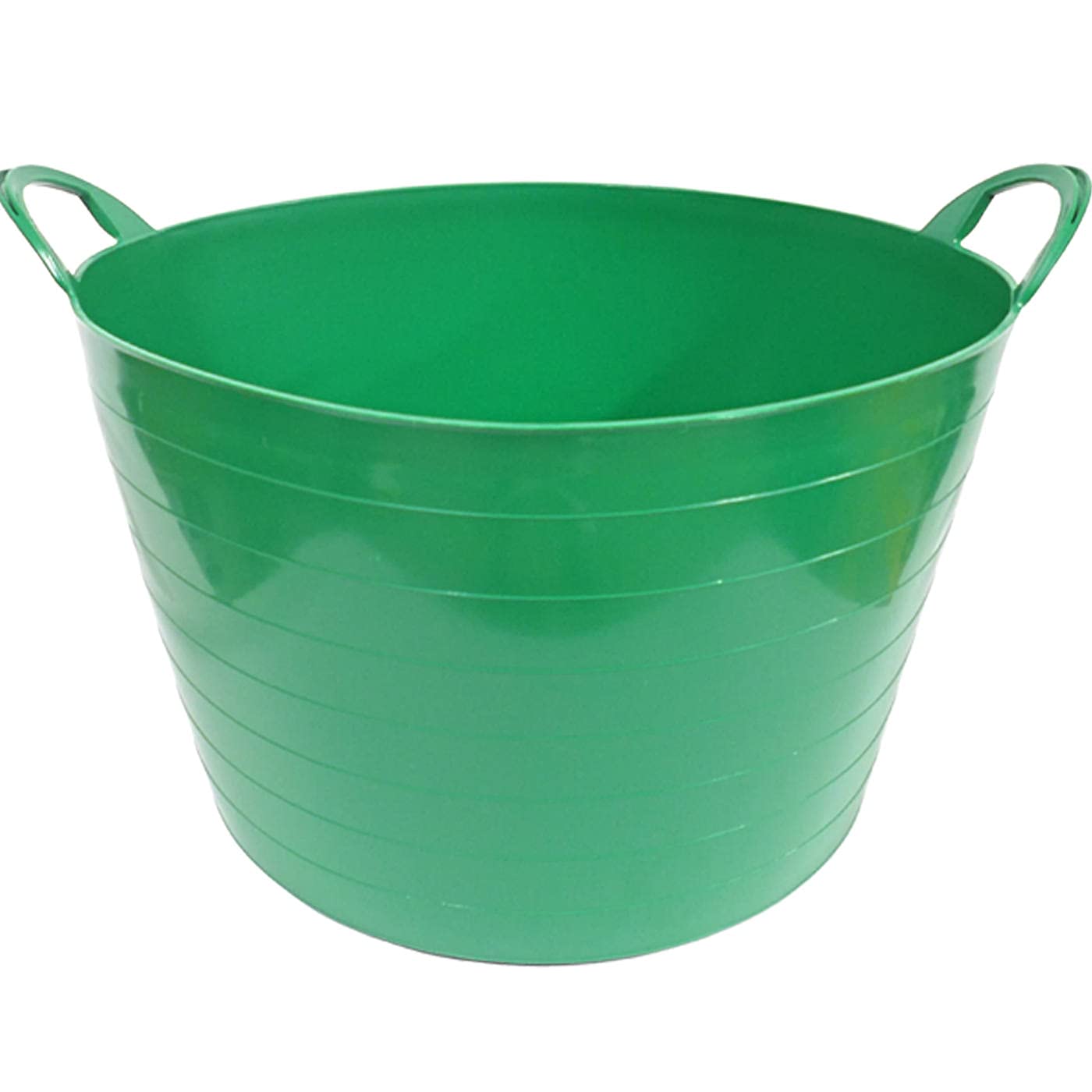 Pack de 6 capazos de plástico Flexible, de Color Verde, de 58 x 33,5 cm con Capacidad de 65 litros, con Asas, Ideal para Trabajo de Vendimia, Agricultura…Cubo de plástico(6uds/ 65 litros Verde)