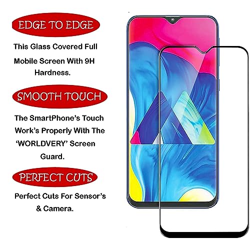 Image of HD Tempered Glass Screen Protector Compatible For Samsung Galaxy M20 /M10 With Edge To Edge Coverage And Easy Installation Kit