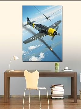 Kanvas Tablo Gökyüzünde Savaş Uçağı, 50 x 70