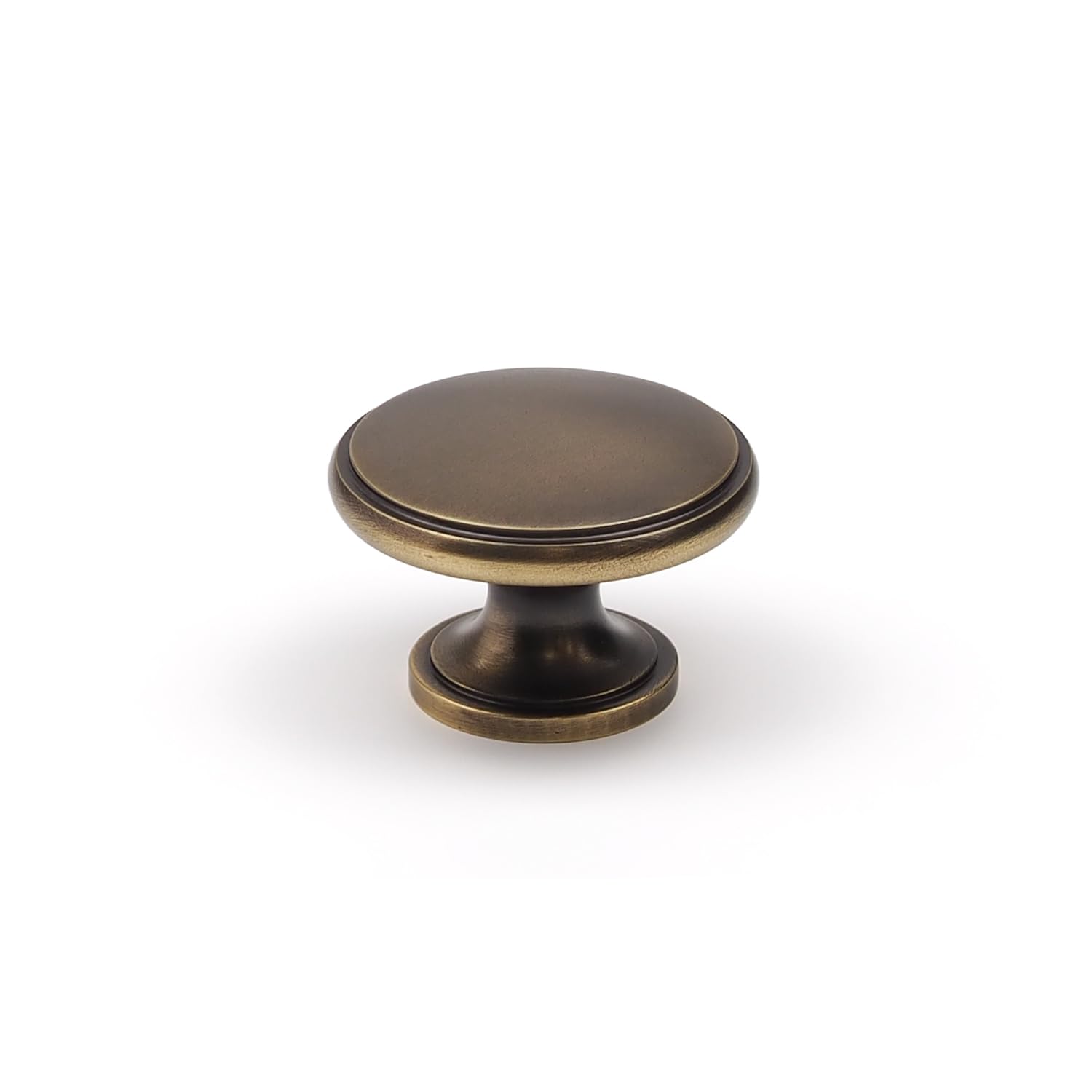 38mm Antique Brass Cabinet Knob Round Cupboard Door Drawer Pull from B&Q