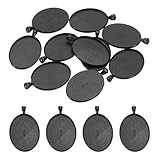 PATIKIL 10 Piezas De Bandejas Para Colgantes Para Fabricación De Joyería 30 X...