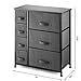 7 Drawers Dresser - Furniture Storage Tower Unit for Bedroom, Hallway, Closet, Office Organization - Steel Frame, Wood Top, Easy Pull Fabric Bins Black/Charcoal