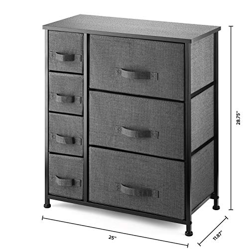 7 Drawers Dresser Furniture Storage Tower Unit for Bedroom, Hallway