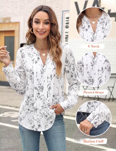 Image of Blooming Jelly Women's Long Sleeve Blouses Dressy Casual Business Work Tops