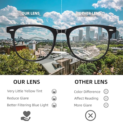 Okany Blue Light Glasses Blue Light Blocking Glasses for Women Men Computer Screen Filter Anti Headache Eyestrain Glare UV Gaming Glasses Lightweight Eyeglasses Non-Prescription - Image 5