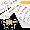 Esrael 3Pcs Cuban Link Chain Set for Mens 5mm Width Gold Silver and Black Stainless Steel Necklace for Men Valentine's Day Jewellery Gifts for Men 18 Inchs #1