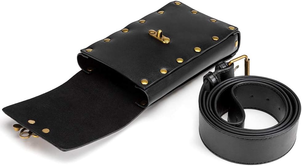 5 Pcs Renaissance Accessories Belt Pouch Waist Bag Belt Keyring Hook Wizard Potion Bottles Vials for Festival Cosplay Halloween Costume - Image 3