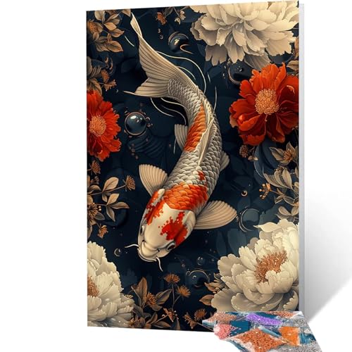 Pintura Diamante Peonía Diamond Painting Adultos, 5D Diamond Painting Faenar, Cristal Artes Bordado Punto Cruz Dibujos con Diamantes 50x70 cm Kit Manualidades Adultos para Decoracion Hogar model/-4105