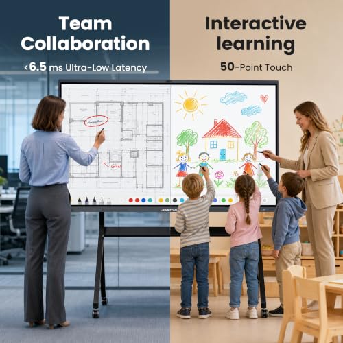 Image of 65 inch 4K Electronic Interactive Whiteboard Smart Board for Classroom & Office