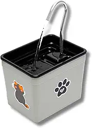 Bebedouro para Gatos 1,8L Automático – Fonte Silenciosa Bivolt, Estimula Hidratação, Evita Problemas Renais, Ideal para Pets (Cinza, 1,8 Litros)