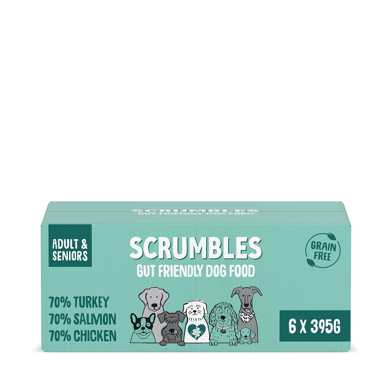 Scrumbles Natural Wet Dog Food Multipack, 6x 395g Variety Pack