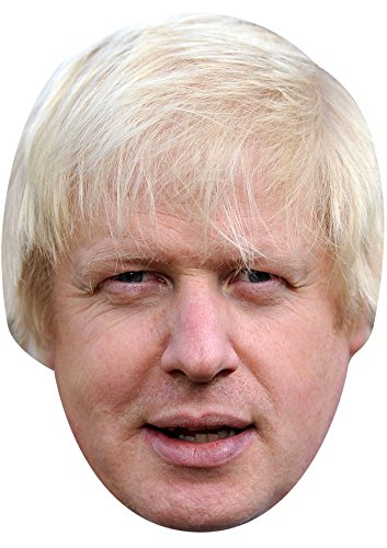FoxyPrinting BORIS JOHNSON JB - TV Star Fancy Dress Cardboard Celebrity Cardboard Party Face Mask Fancy Dress