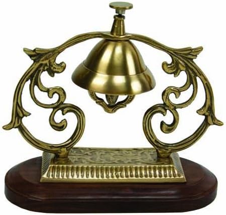 Amazon.com: Brass Service Desk Bell Dinner Hotel Counter Decor Call ...