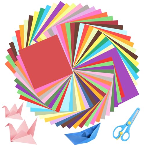 200 Blatt Origami Papier, 20 x 20cm und 15 x 15cm Faltpapier Doppelseitig...