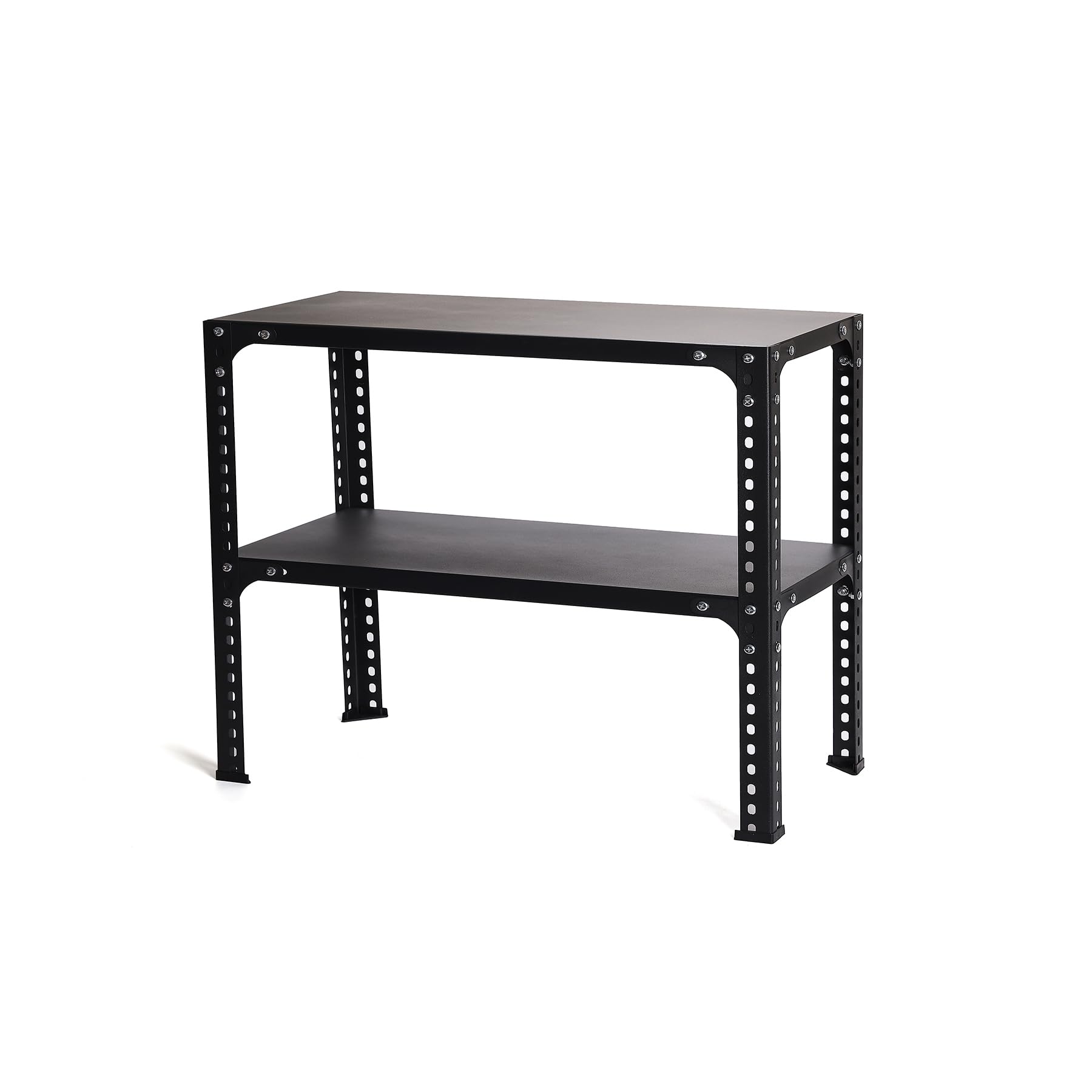 BEKMLOD 2 Layer Metal Storage Rack, Heavy Duty Adjustable Metal Rack Unit, Suitable for Garage Racks in Basements, Warehouses, and Storage Rooms, 23.6