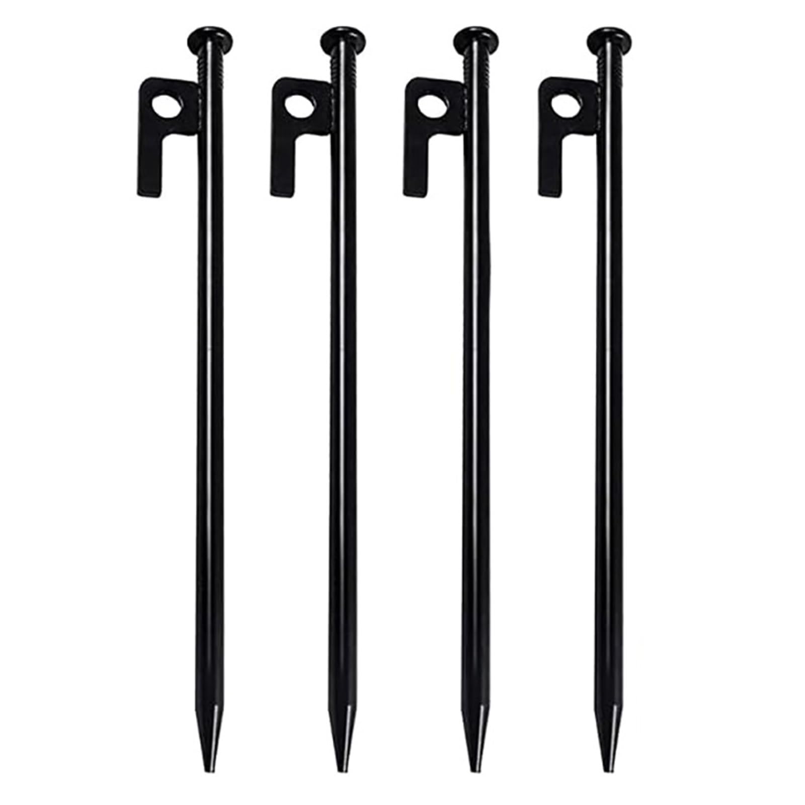 Piquets de tente en acier forgé de 20 cm pour camping et auvent - 4 pièces