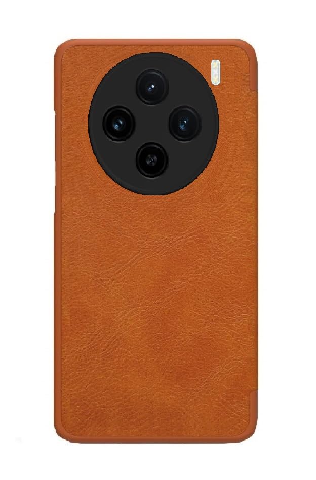 Image of WHITBULL Smart Magnetic Closer Flip Cover Compatible with vivo X200 (Brown)