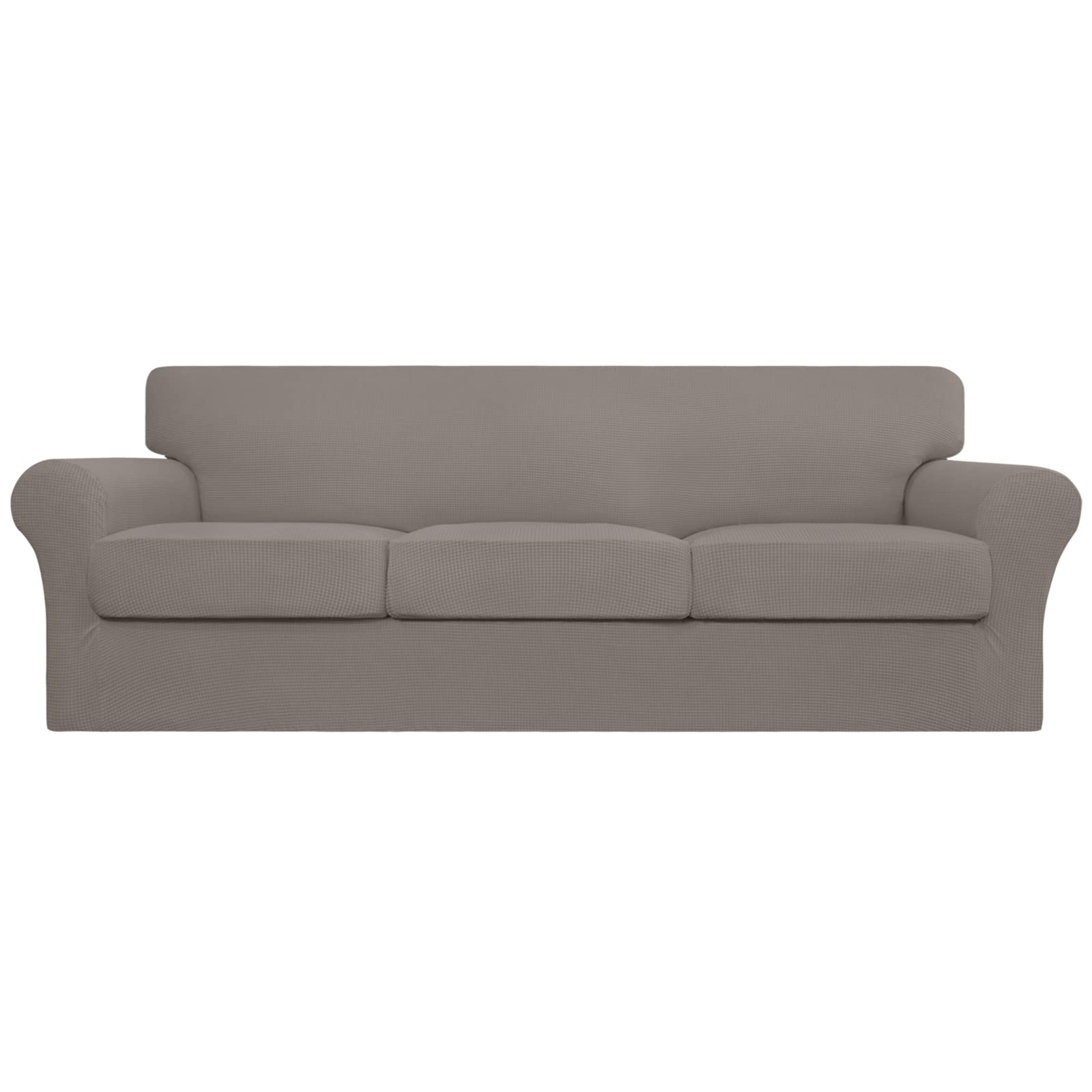 Housse de canapé extensible 4 pièces élasthanne 3 coussins