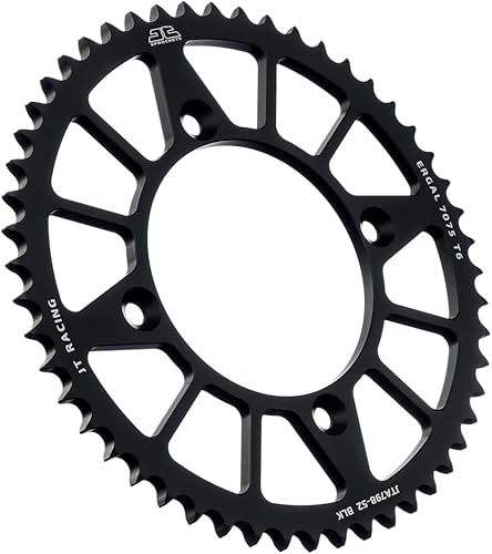 JT Sprockets JTA798.52BLK Negro Racelite anodizado aluminio 7075 T6 piñón trasero, solo