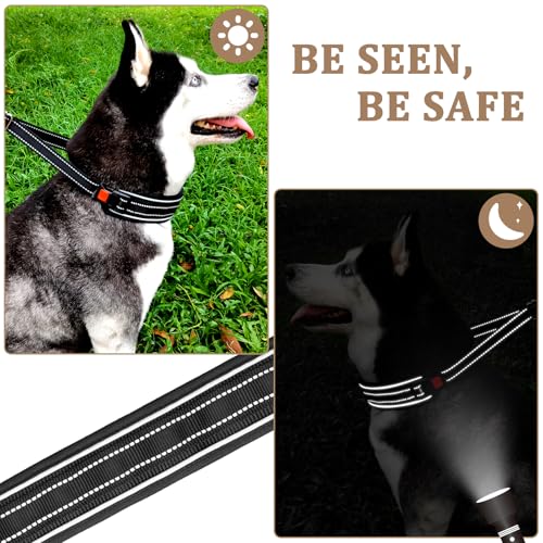 Mayerzon Martingale Anti-Zieh-Hundehalsband, reflektierendes Wanderhalsband für große und mittelgroße Hunde, Pitbull, belgischer Malinois, Dobermann, der zieht, Anti-Zieh-Hundehalsband mit Schnalle