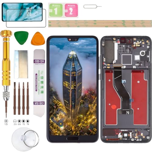 Gadget Troops (Incell) LCD-skärm montering för Huawei P20 PRO CLT-L09, CLT-L29 skärm ersättningskit (svart)
