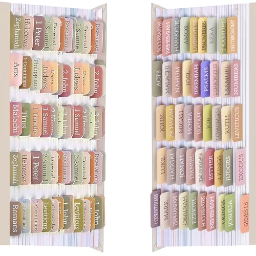 150 Bibel-Tabs für Frauen, YRYUNRUI Studienbibel-Index-Tabs, Studienzubehör und Materialien für das Tagebuchhalten für Frauen, Studium des Alten und Neuen Testaments (2 Farben)