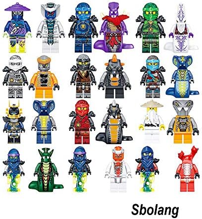 Sbolang Ninjago Mini Figures Kai Jay Sensei Wu Master Building Blocks Toys Set (24pcs)