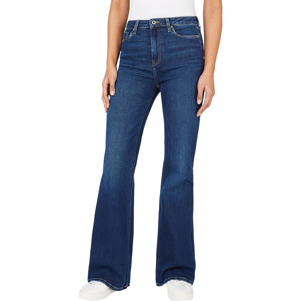 Pepe Jeans Women's Slim Flare Ultra High Waist PL204597 Jeans, Blue (Denim-CT5), 32W / 32L