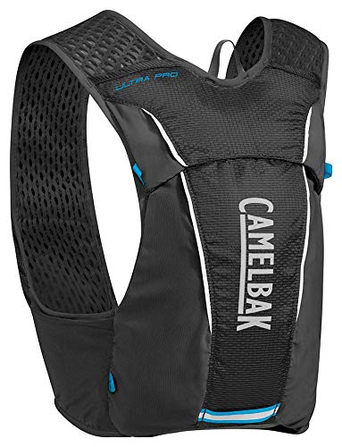CamelBak Ultra Pro Mochila de Hidratación, Hombre, Negro/Azul (Atomic Blue), L