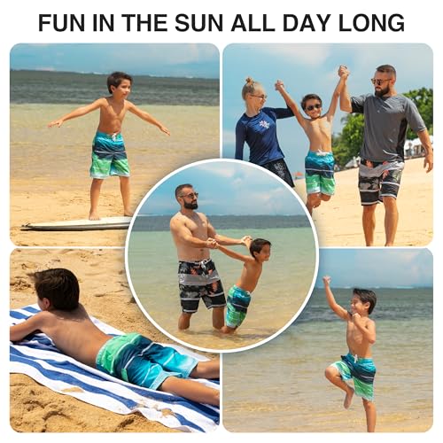 Image of Kanu Surf Boys' Toddler Vector Plaid Swim Trunks