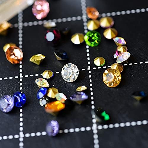 ss2-ss22 Mix Sizes Round Glass Stone Pointed Back Crystal Rhinestone Nail Art Decorations Necklace Earring Brooch Repair Jewelry (Color: Mix Colors, Number of Pcs: 6grams per Bag) - Image 5