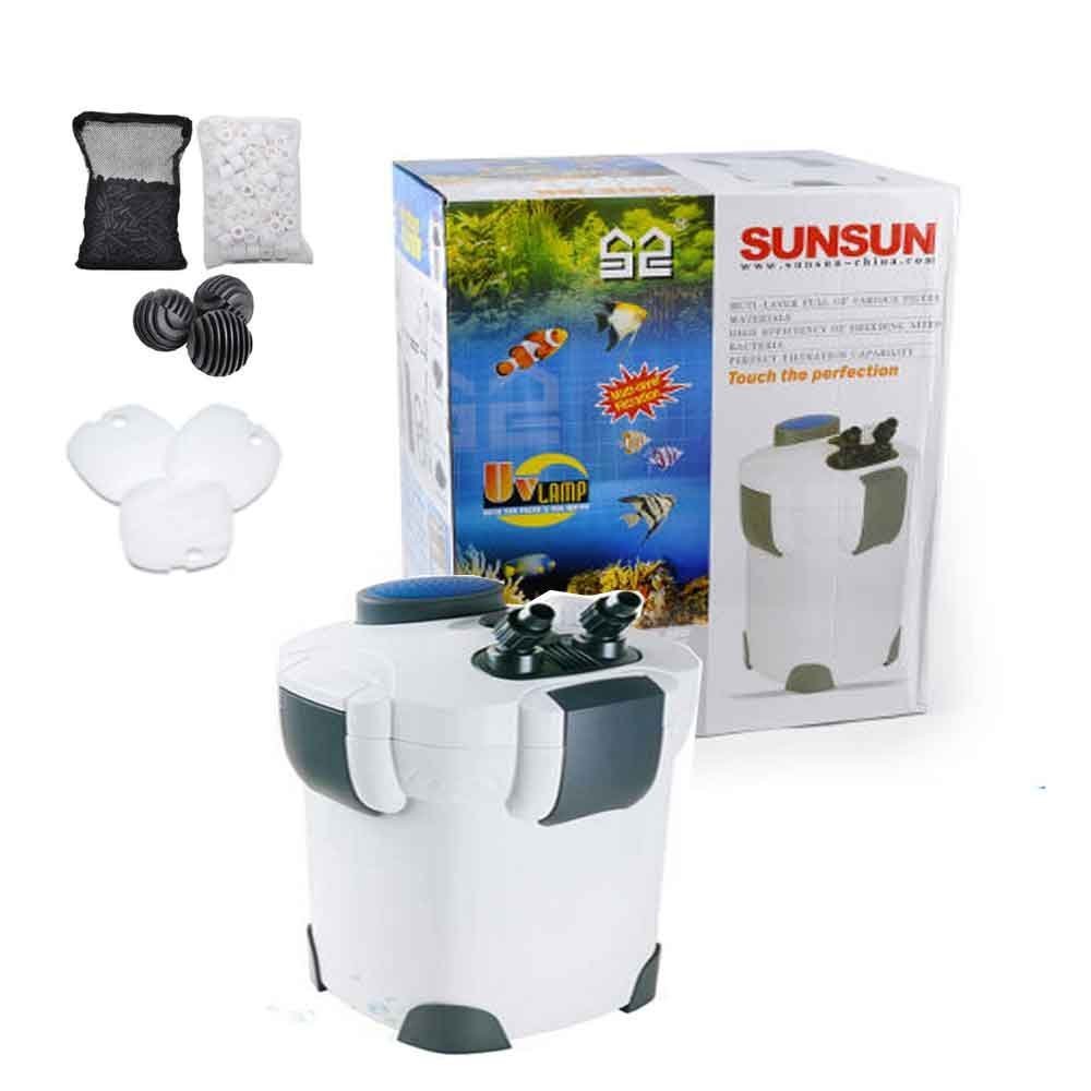 SunSun HW-302 3-Stage 265GPH External Canister Filter with Media Kits