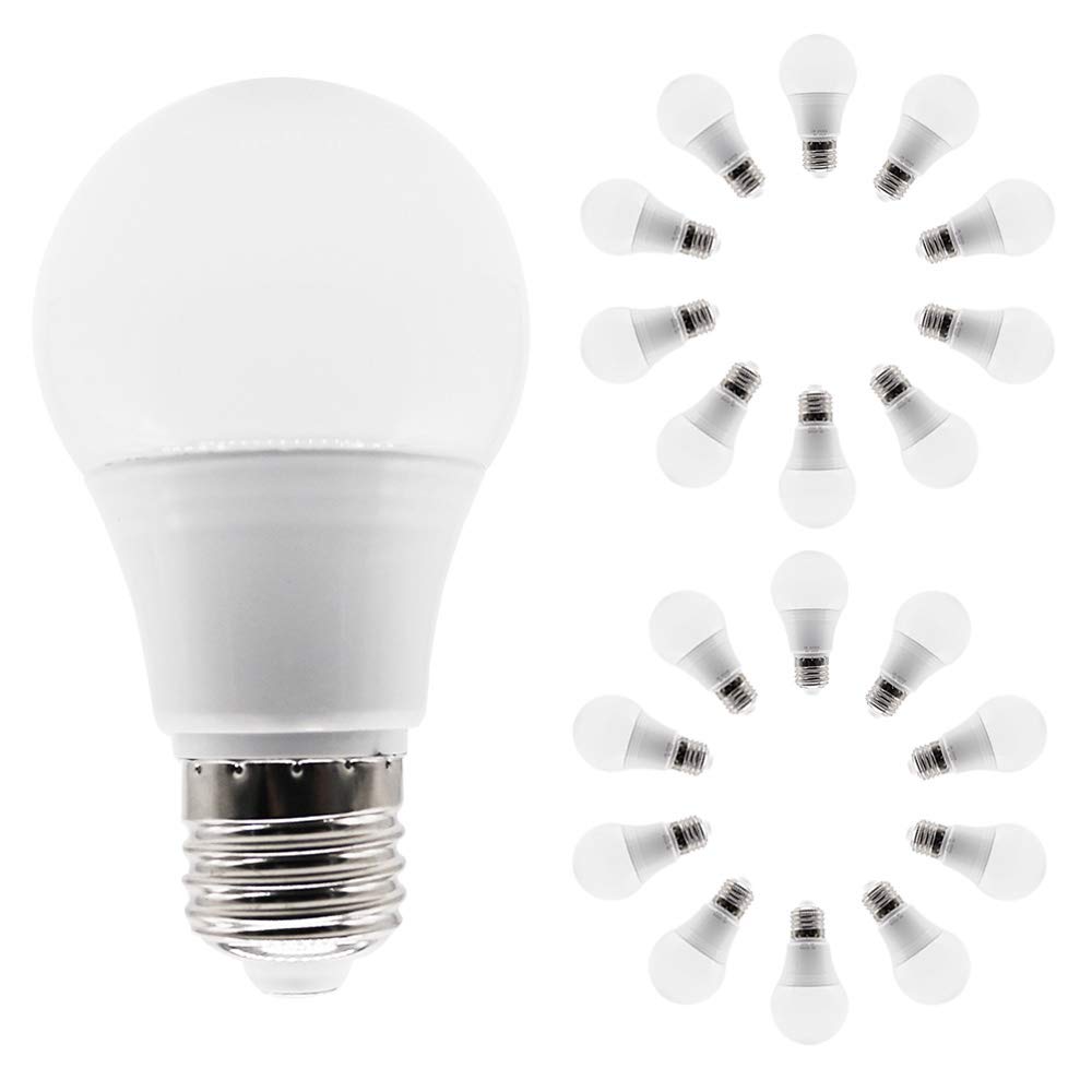 Lampa LED E27, 5 W zastępuje 50 W, zimna biel (6000 K), 500 lumenów, lampa reflektorowa, A60, matowa, 60 x 110 mm, bez możliwości ściemniania, opakowanie 20 szt
