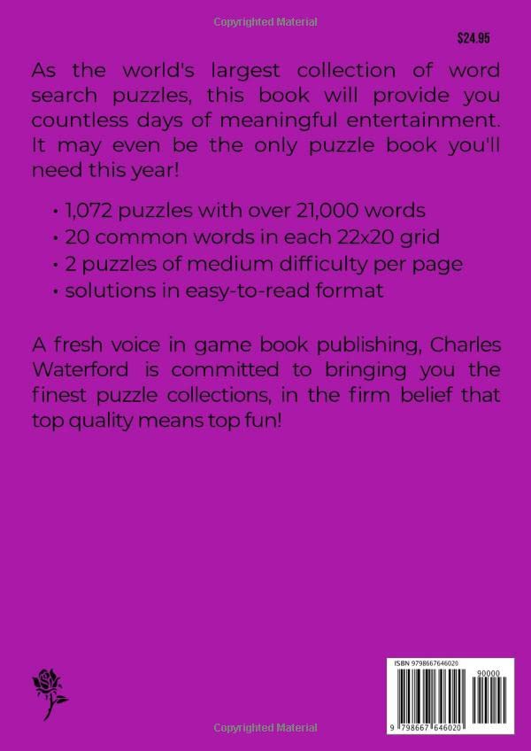 The WORLD'S BIGGEST Word Search Book: 1,072 Puzzles (Volume 1)