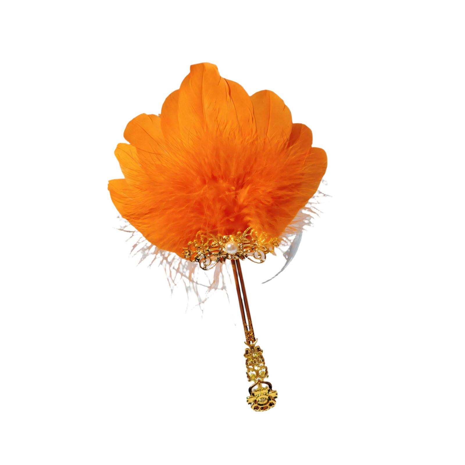 NVOQILIN Feathered Dance Fan Small Handheld for Cosplay Parties Props Stage Costumes and Photographic Accessories Theater Props