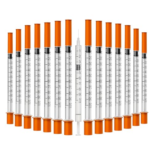 CANOPUS 15 pack 1ml Dispensing Measuring Tool with 30G x 8mm Tip Individually Sealed for Fluid Mixing