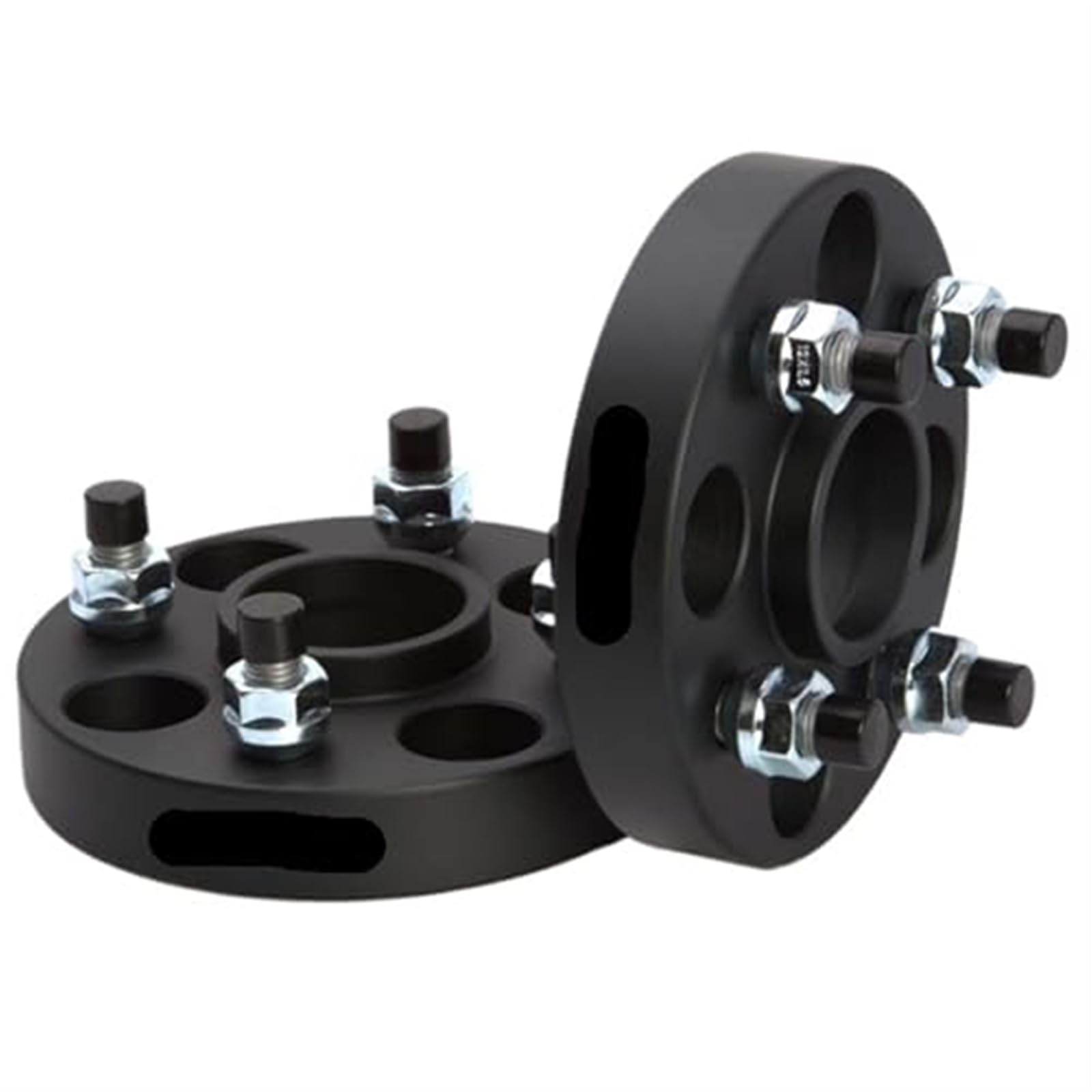 2 sztuki 15/20/25mm PCD: 4x98 do 4x108 Adapter dystansu koła Dystanse M12XP1.25 Nakrętka, Alfa ForRomeo, Fiata, modyfikowane Dystanse kół dla stabilności pojazdu(Black 58.1TO58.1 25MM)